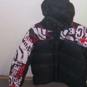Red and Black North Face LG Jacket